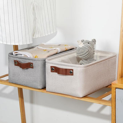 DULLEMELO Small Storage Basket for Shelves, Small Fabric Collapsible - Image 6