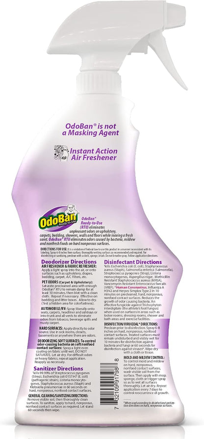 OdoBan Ready-to-Use Disinfectant and Odor Eliminator, Made in the USA, Original - Image 4