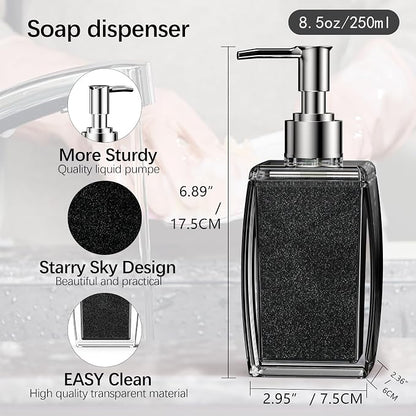 Purple Soap Dispenser with Refillable Plastic Pump - Image 7