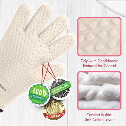 KITCHEN PERFECTION XL Silicone Smoker Oven Gloves - Image 5
