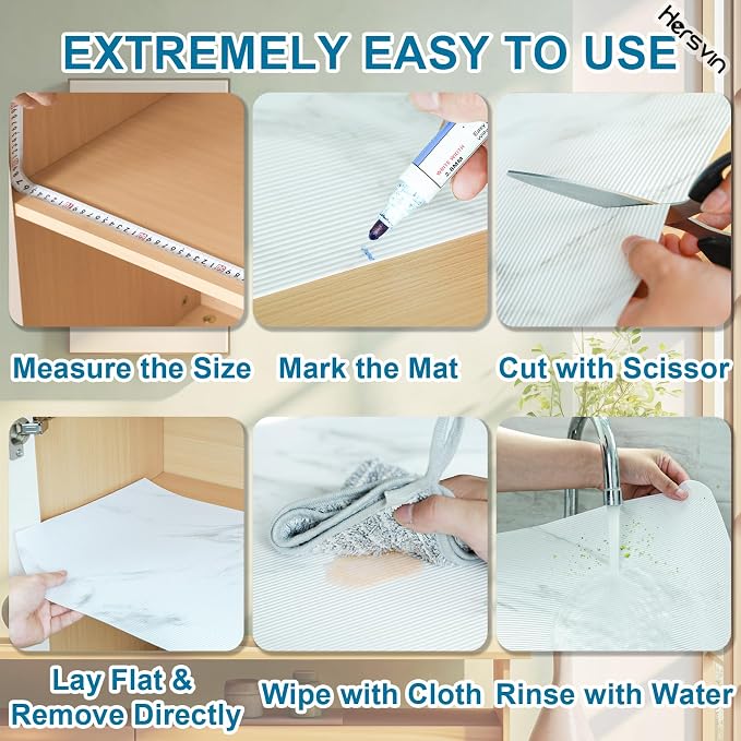 Shelf Liners 14 in x 20 ft EVA Drawer Mats, Non-Adhesive Cupboard Protector - Image 3