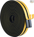 Weather Stripping 1/2 in x 1/4 in, High Density Foam Insulation Tapes, Weatherproof Seal Strips, Soundproof Weatherstrip for Door Window, 2 Rolls Total 26Ft