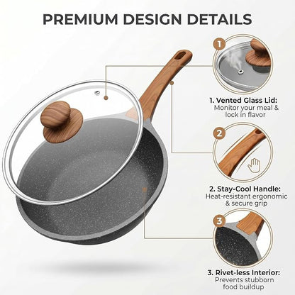 YASHE 10 Inch Nonstick Saute Pan - Image 5