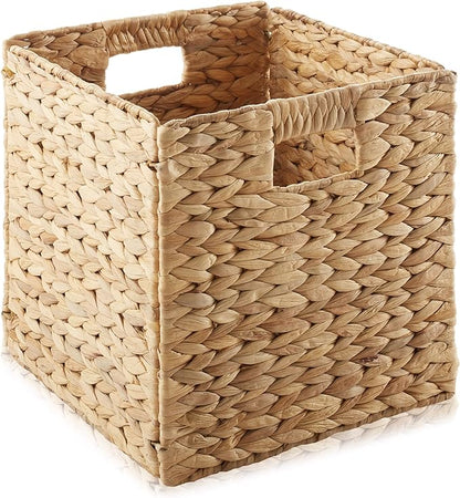 Casafield 10.5" x 10.5" Water Hyacinth Storage Baskets, Natural - Image 3