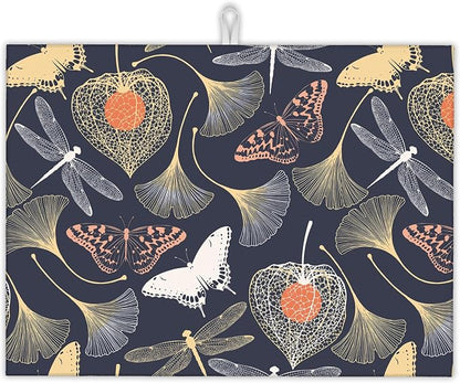 Ginkgo Leaves Dish Drying Rack Mat by UIUPRO
