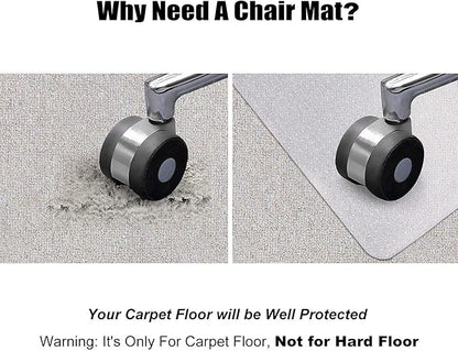 Kuyal Desk Chair Mat for Carpet, Office and Home, Easy Glide, Protects Floors - Image 4