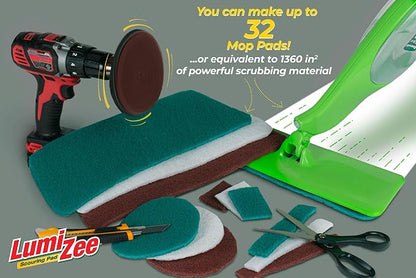 Green Scrubbing Pad Roll 19ft Economy Size Medium Duty Abrasive Scrub Sponge - Image 8