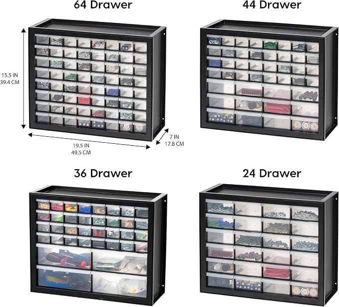 IRIS USA Small Parts Storage Cabinet, Made in USA, 64-Drawer Organizer - Image 4
