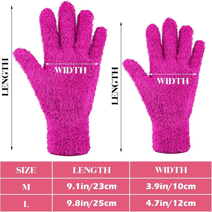 Bencailor 4 Pairs Microfiber Dusting Gloves Washable Reusable Cleaning Gloves - Image 3