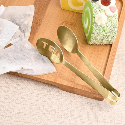 4Pcs Gold Tea Bag Squeezer, Stainless Steel Clip On Strainer, Tea Spoon Tongs - Image 5