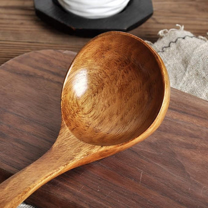 FJNATINH Wooden Ladle with Long Handle, Handmade Soup Ladle - Image 5