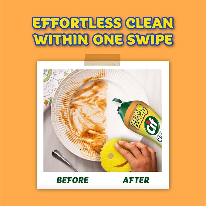 Scrub Daddy + 2x Cif All Purpose Cleaning Cream, Lemon - Image 5