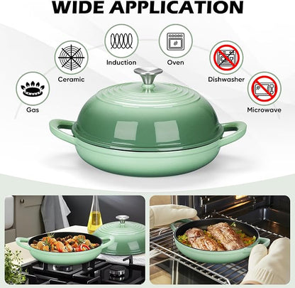 Bread Dutch Oven for Sourdough Baking, Joyfair Enameled Cast Iron Dutch Oven Pot - Image 4