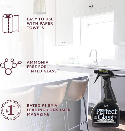 HOPE'S Perfect Glass Cleaner, Streak-Free, Ammonia-Free Window, and Shower Door - Image 3
