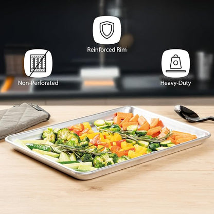 Restaurantware Met Lux 18 x 13 Inch Industrial Baking Pan 1 Heavy-Duty Bakery - Image 4