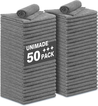 Microfiber Cleaning Cloth, 50 Pack Microfiber Towels by Unimade