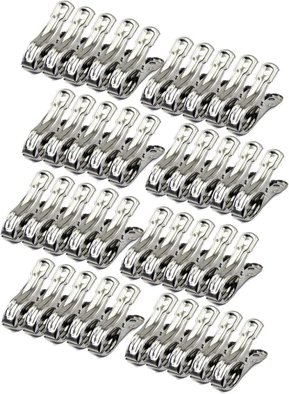 Row Cover Clips 40 Pack 2.2 Inch Stainless Steel Clothes Pins, Towel Clips by Commoditydisplay