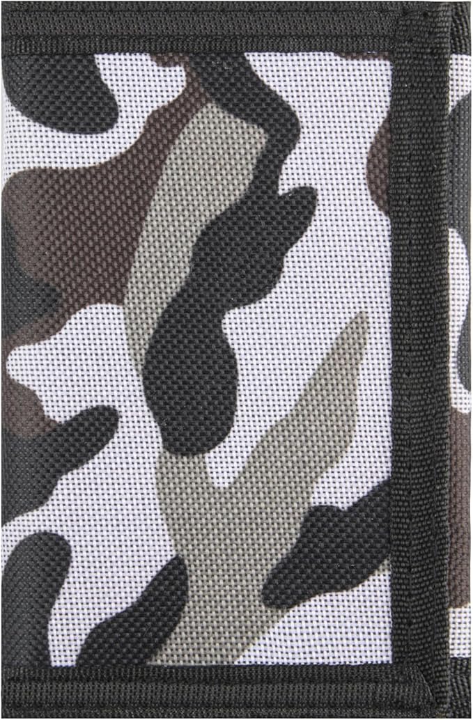 NEICY RFID Blocking Canvas Wallet for Men and Women - Camo Trifold Outdoor Sports Wallets with Magic Sticker for Teen Kids (Camo Grey02)