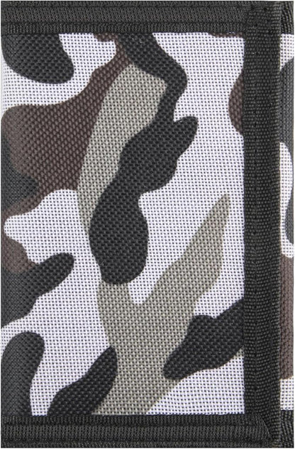 NEICY RFID Blocking Canvas Wallet for Men and Women - Camo Trifold Outdoor Sports Wallets with Magic Sticker for Teen Kids (Camo Grey02)