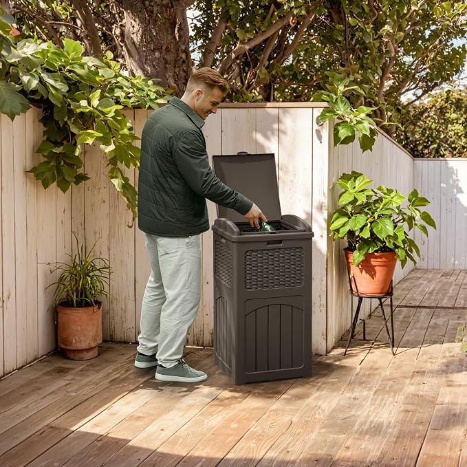 YESHOMY 2 Pack Outdoor Trash Can - Image 6