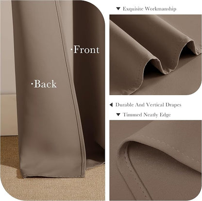 PONY DANCE Dark Brown Blackout Curtains - Image 5