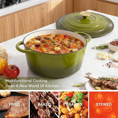 Miereirl 4.5 Quart Enameled Dutch Oven Pot - Image 4