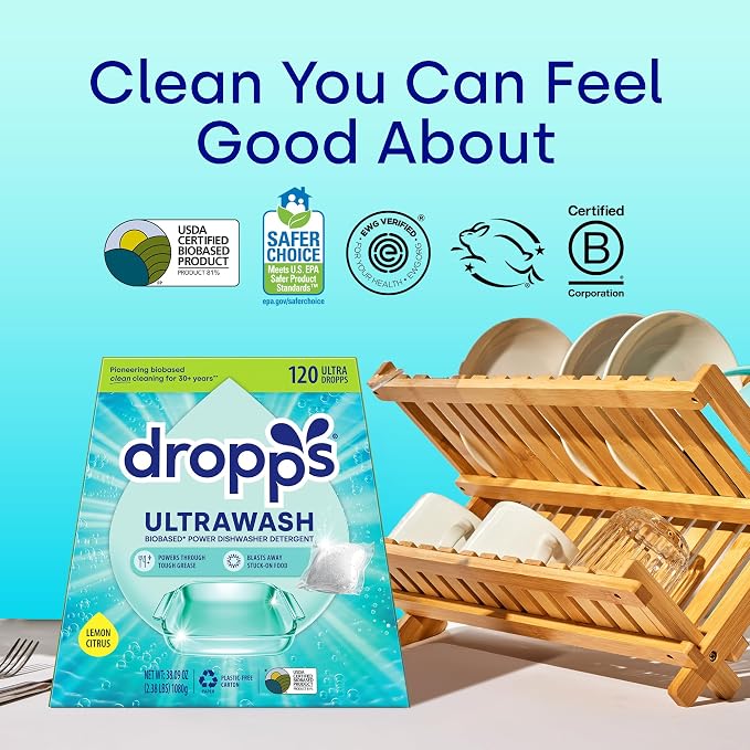 Dropps UltraWash Dishwasher Pods, Lemon Citrus - Image 7