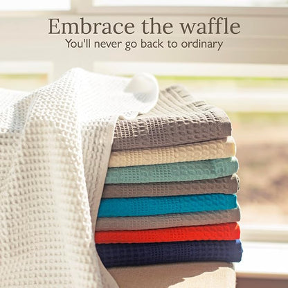 GILDEN TREE Waffle Towel Set Quick Dry Thin | 2 Bath Towels | 2 Hand Towels | 2 - Image 7