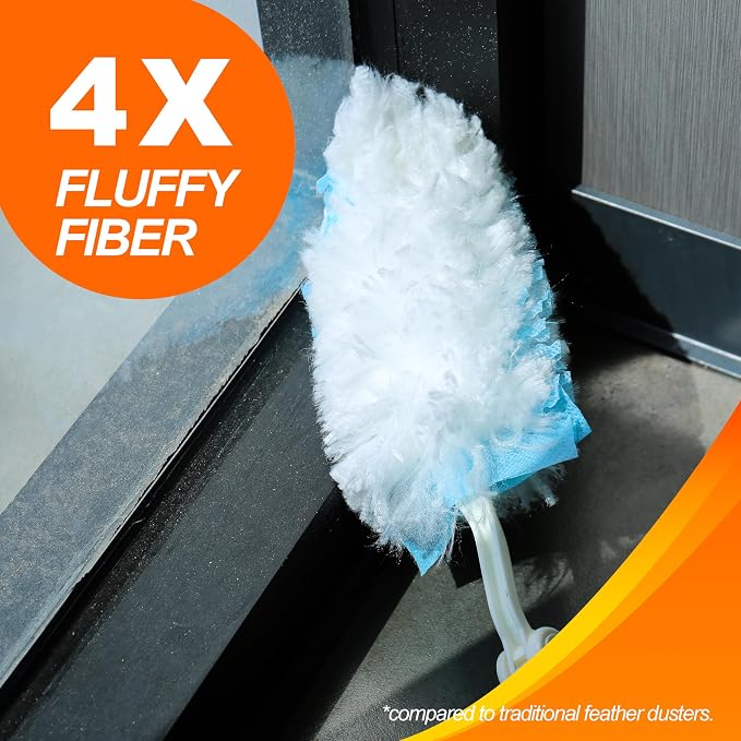 20 Duster Refills & 2 Handle for Cleaning Home & Car, Heavy Duty Multi Surface - Image 2