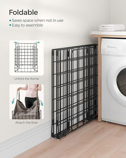 SONGMICS Laundry Hamper, 29 Gal. Laundry Basket, Collapsible Clothes Hamper - Image 7