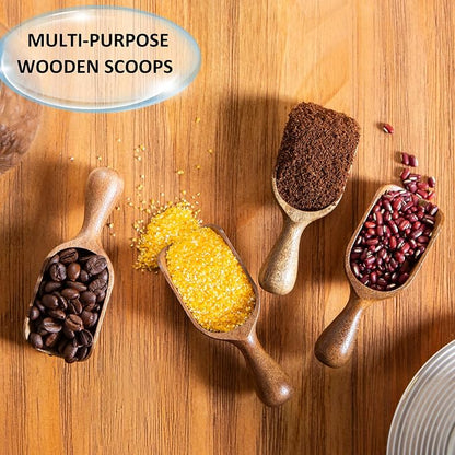 Wooden Scoops for Canisters 6PCS Acacia Wooden Scoop for Jars Mini Measuring - Image 5