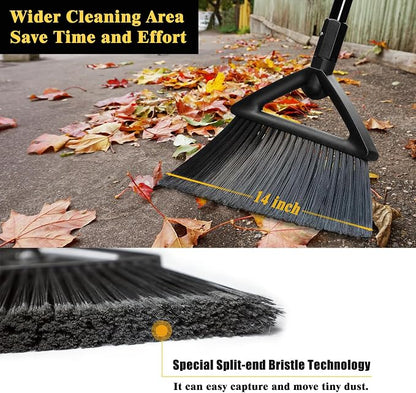 Outdoor Angle Broom Indoor, Upgraded Heavy Duty Commercial Brooms, Restaurant - Image 3