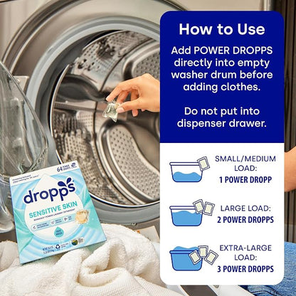 Dropps Sensitive Skin Laundry Detergent Pods, Crisp Breeze - Image 4