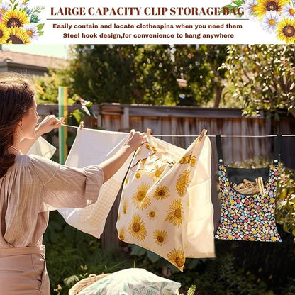 Clothes Pin Hanging Bag, Large Capacity Clothespin Bag - Image 5