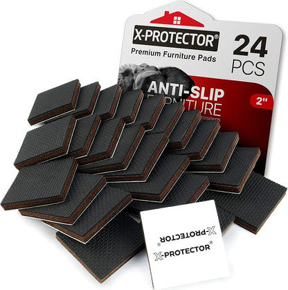 X-PROTECTOR Non Slip Furniture Pads – 24 pcs Premium Furniture Grippers 2"! by X-Protector