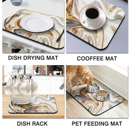Dish Drying Mat for Kitchen Counter 2 Pack - Image 6