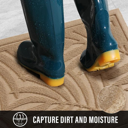 Front Door Mat, Absorbent Resist Dirt Welcome Door Mat Indoor Outdoor, - Image 3