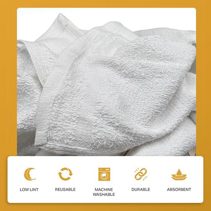 Angel-in-Armor White Terry Cloth Rags – 25lb Bulk Box of 100% Cotton Cleaning - Image 2