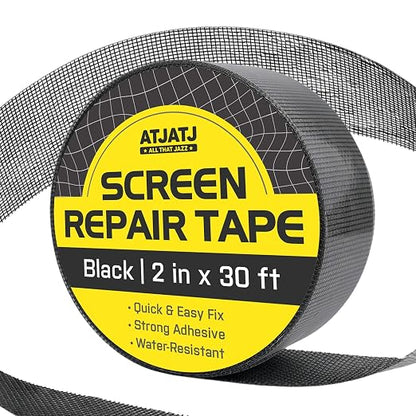 2in x 30ft Window Screen Repair Tape, Screen Door Replacement Kit, Mosquito Net by AllThatJazz