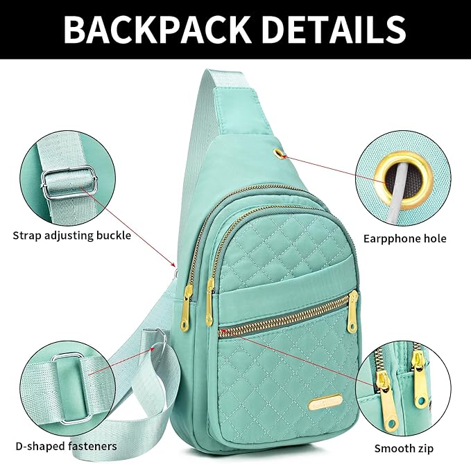 Small Sling Bag For Women Men Casual Crossbody Sling Backpack