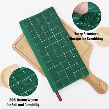 Homaxy 100% Cotton Terry Kitchen Dish Cloths, Ultra Soft and Absorbent Dish - Image 8