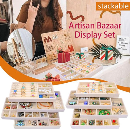 Jewelry Organizer Drawer 8 Set Jewelry Boxes Velvet Jewelry Drawer Organizer - Image 3