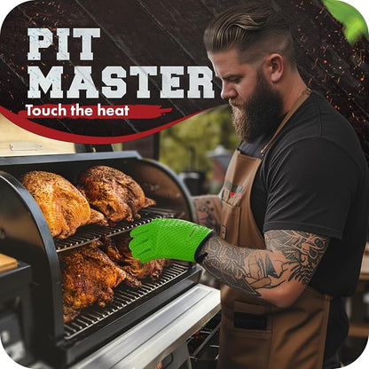 KITCHEN PERFECTION S Silicone Smoker Oven Gloves -Extreme Heat Resistant BBQ - Image 3