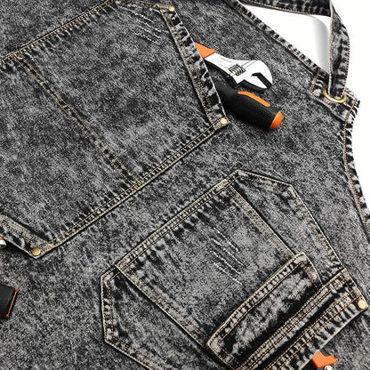 Jeanerlor - Cotton Denim Shop Black Tool Aprons - Jean Work Aprons - Image 8