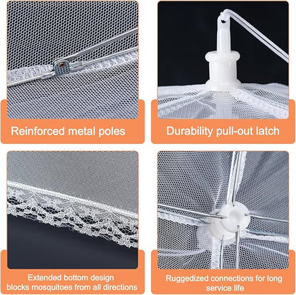 Husfunov 6 Pack Mesh Food Covers, Pop-Up Serving Dish Covers Tent Umbrella - Image 3