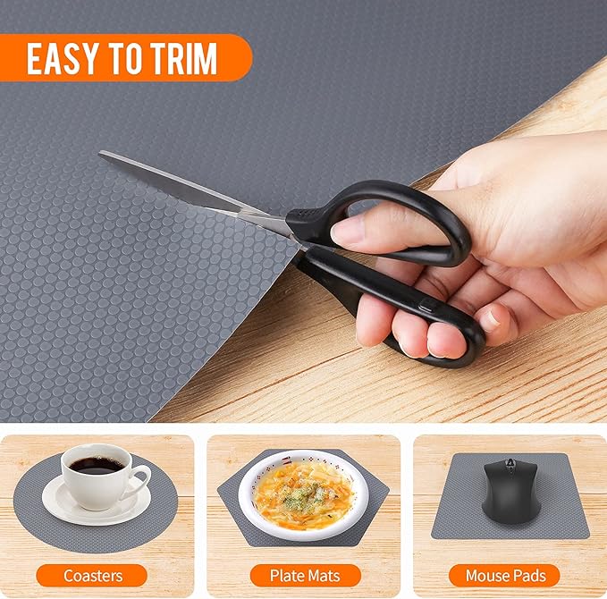Shelf Liners for Kitchen Cabinets Non-Adhesive, Drawer Mats Liner for Bathroom - Image 3