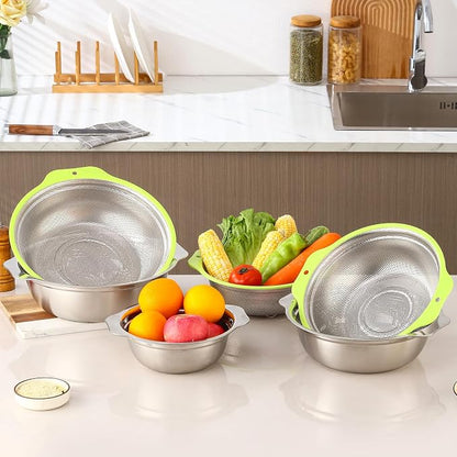 Colander Stainless Steel Microporous, 2QT Rice Strainer - Image 8