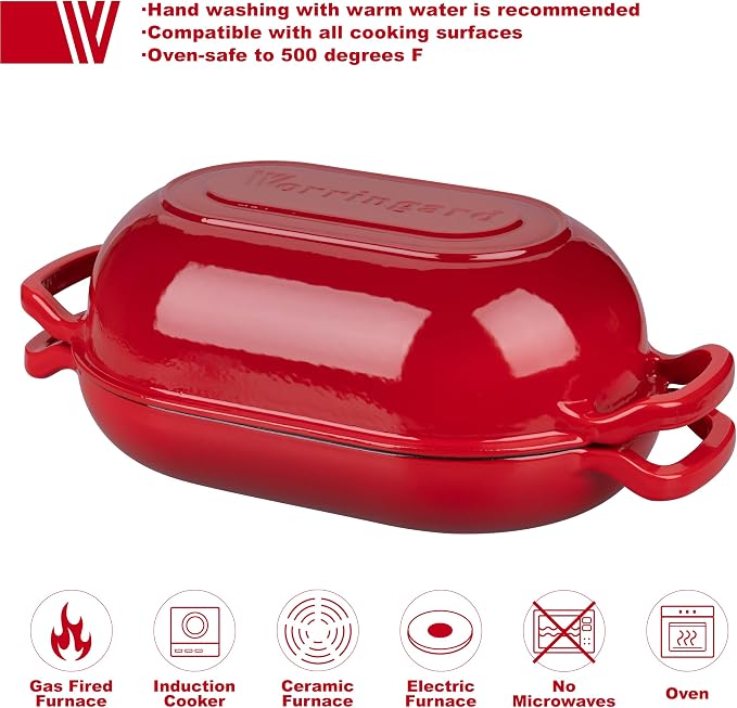 VORRINGARD Enameled Cast Iron Sourdough Bread Oven, Dutch Oven, Loaf Cast Iron - Image 3