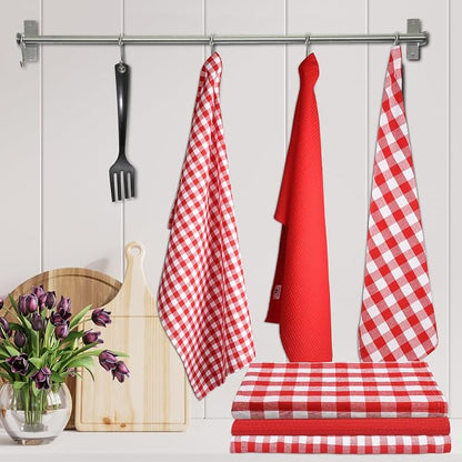 Kitchen Towels Set of 6 Soft Premium Cotton Highly Absorbent Dish Towels 18x28 - Image 2