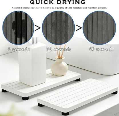 2PCS Stone Drying Tray, Water Absorbing Stone Tray - Image 2